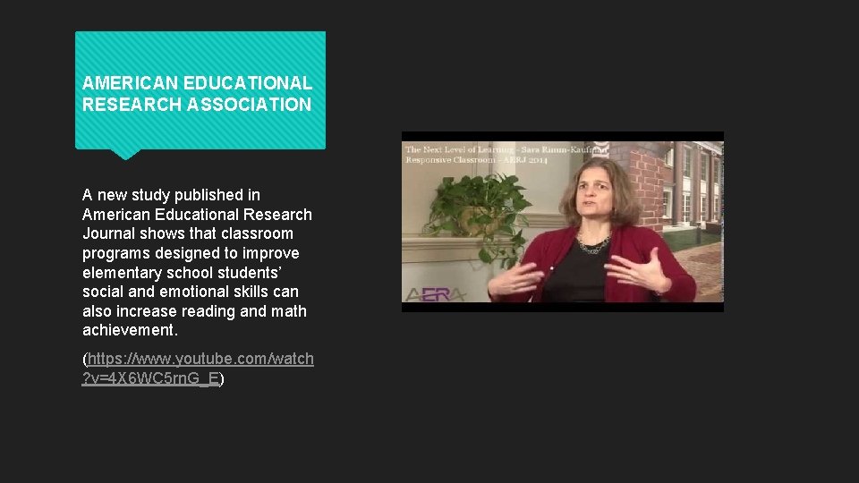AMERICAN EDUCATIONAL RESEARCH ASSOCIATION A new study published in American Educational Research Journal shows