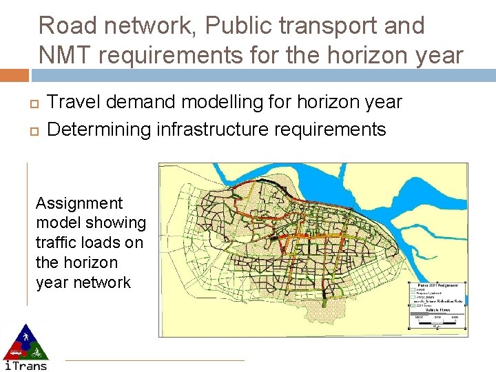 Road network, Public transport and NMT requirements for the horizon year Travel demand modelling