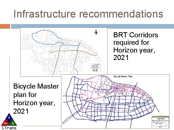 Infrastructure recommendations BRT Corridors required for Horizon year, 2021 Bicycle Master plan for Horizon