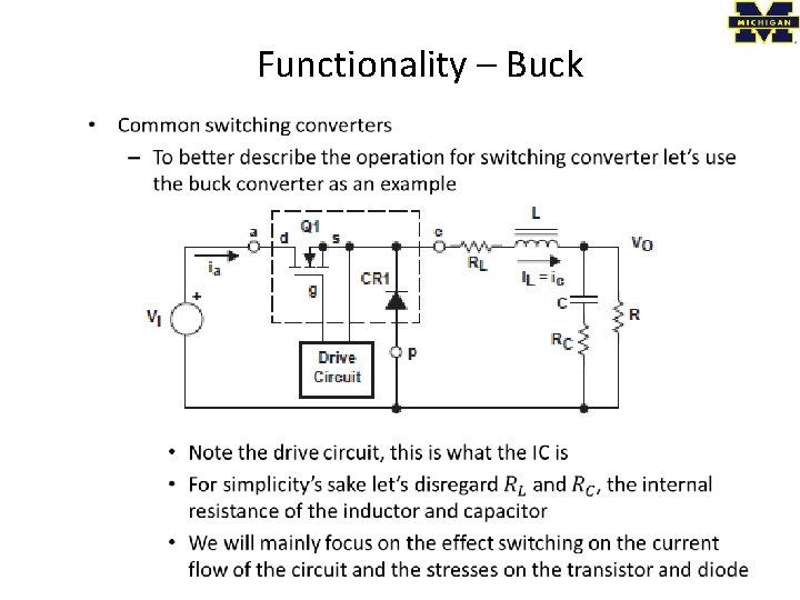 Functionality – Buck • 