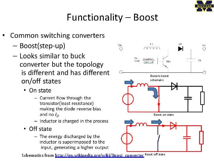 Functionality – Boost • Generic boost schematic Boost: on state Schematics from http: //en.