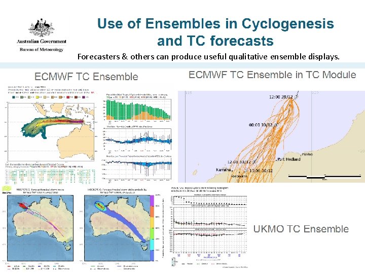 Forecasters & others can produce useful qualitative ensemble displays. 