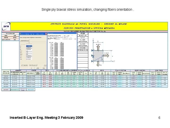 Single ply biaxial stress simulation, changing fibers orientation. Inserted B-Layer Eng. Meeting 3 February