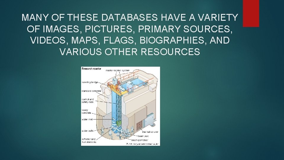 MANY OF THESE DATABASES HAVE A VARIETY OF IMAGES, PICTURES, PRIMARY SOURCES, VIDEOS, MAPS,