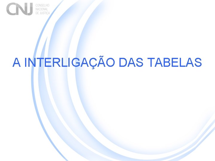 A INTERLIGAÇÃO DAS TABELAS 