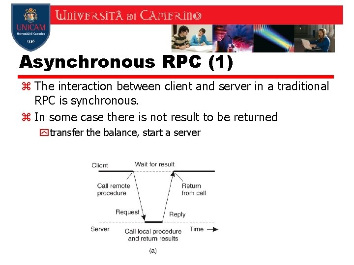 Asynchronous RPC (1) z The interaction between client and server in a traditional RPC