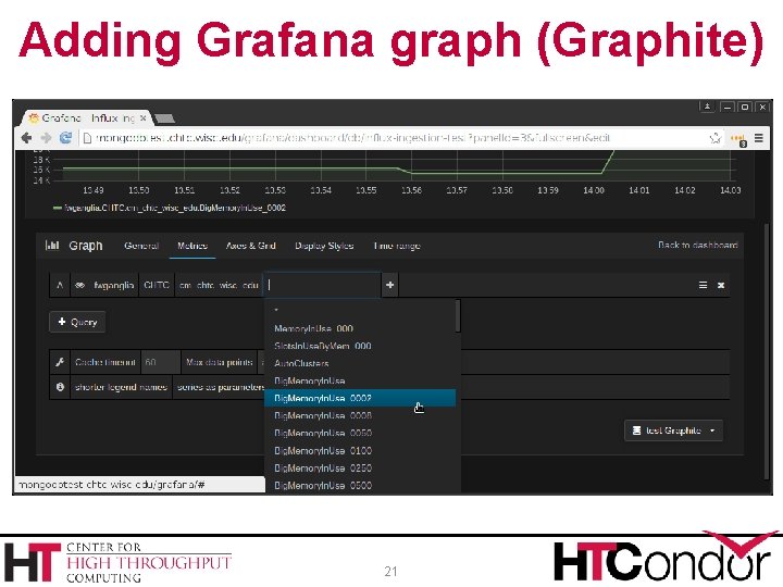 Adding Grafana graph (Graphite) 21 