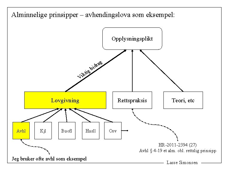 Alminnelige prinsipper – avhendingslova som eksempel: Opplysningsplikt g a r id b g i