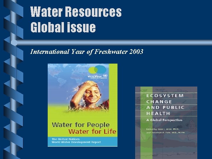 Water Resources Global issue International Year of Freshwater 2003 