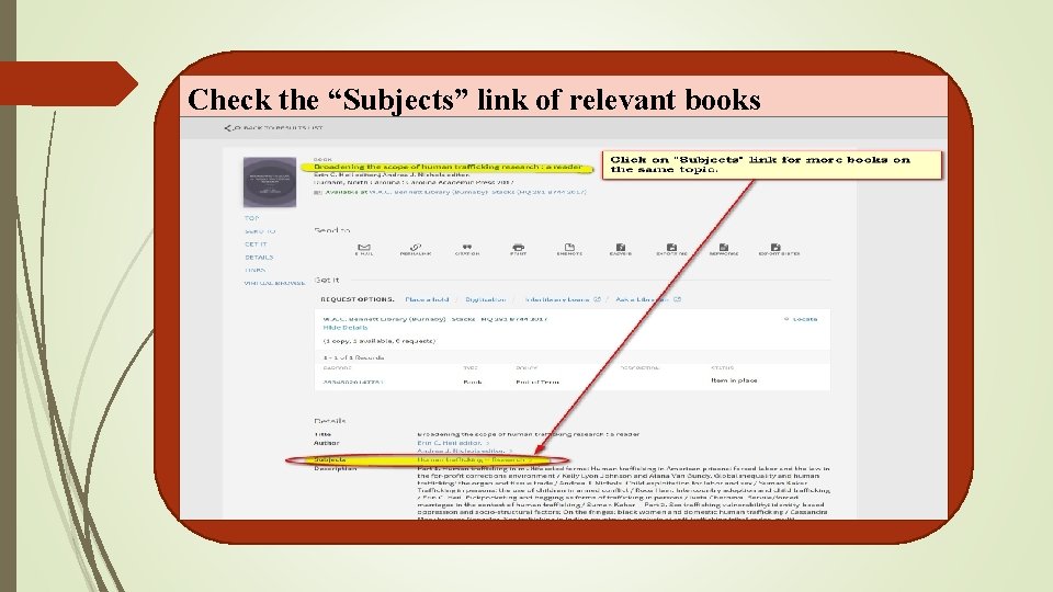 Check the “Subjects” link of relevant books 