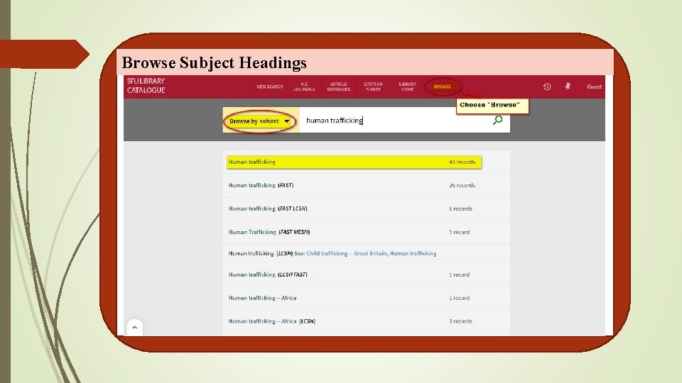 Browse Subject Headings 