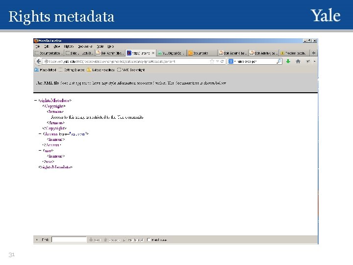 Rights metadata 31 