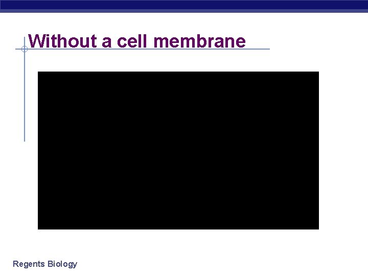 Without a cell membrane Regents Biology 