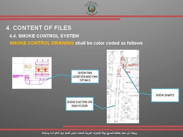 4. CONTENT OF FILES 4. 4. SMOKE CONTROL SYSTEM SMOKE CONTROL DRAWING shall be