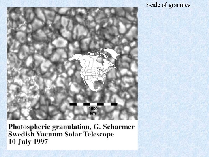 Scale of granules 