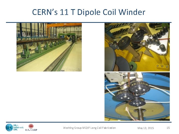 CERN’s 11 T Dipole Coil Winder Working Group MQXF Long Coil Fabrication May 13,