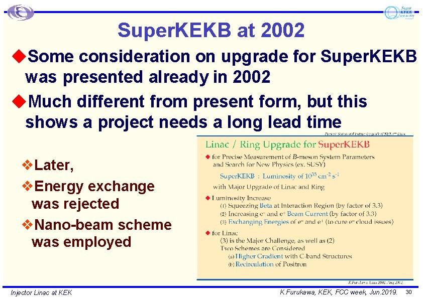 Super. KEKB at 2002 u. Some consideration on upgrade for Super. KEKB was presented