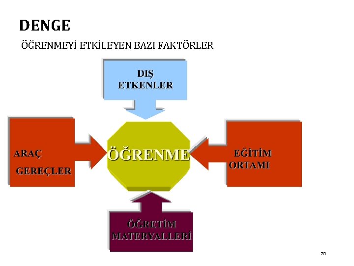 DENGE ÖĞRENMEYİ ETKİLEYEN BAZI FAKTÖRLER 20 