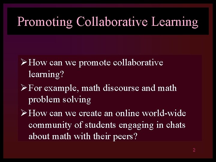 Group Cognition in Online Collaborative Math Problem Solving