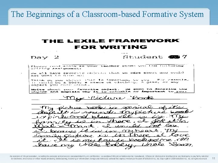 The Beginnings of a Classroom-based Formative System 11 