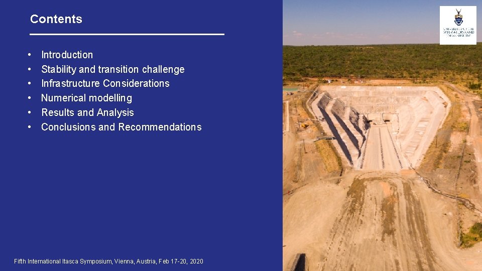 Contents • • • Introduction Stability and transition challenge Infrastructure Considerations Numerical modelling Results