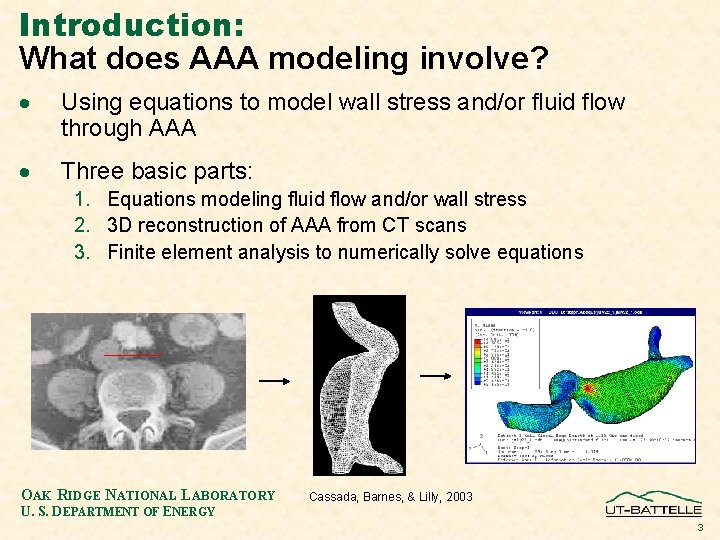 Introduction: What does AAA modeling involve? · Using equations to model wall stress and/or