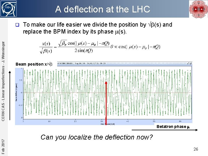 A deflection at the LHC CERN CAS - Linear Imperfections - J. Wenninger q