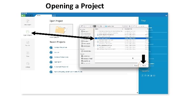 Opening a Project 