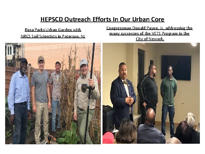 HEPSCD Outreach Efforts In Our Urban Core Rosa Parks Urban Garden with NRCS Soil