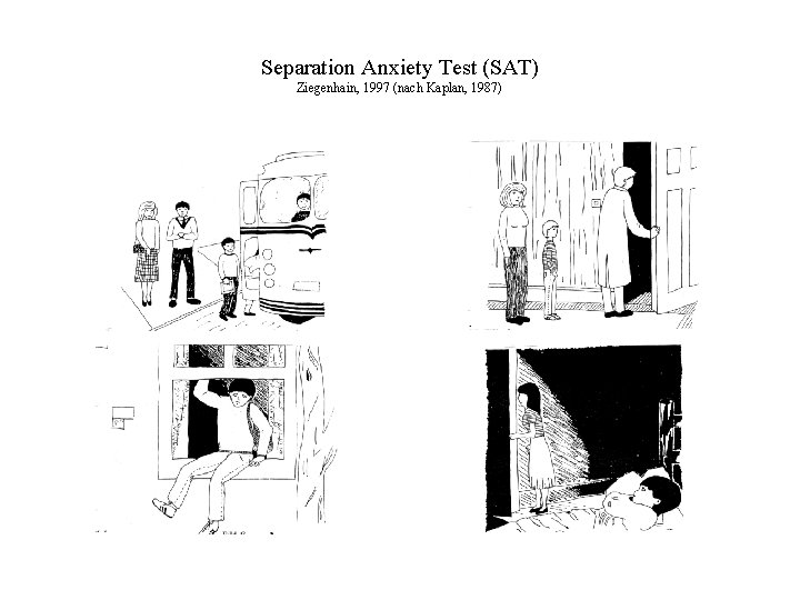 Separation Anxiety Test (SAT) Ziegenhain, 1997 (nach Kaplan, 1987) 