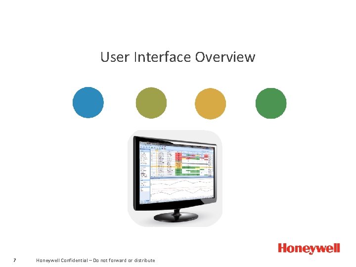 User Interface Overview 7 Honeywell Confidential – Do not forward or distribute 