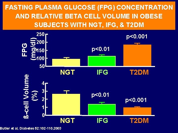 FASTING PLASMA GLUCOSE (FPG) CONCENTRATION AND RELATIVE BETA CELL VOLUME IN OBESE SUBJECTS WITH