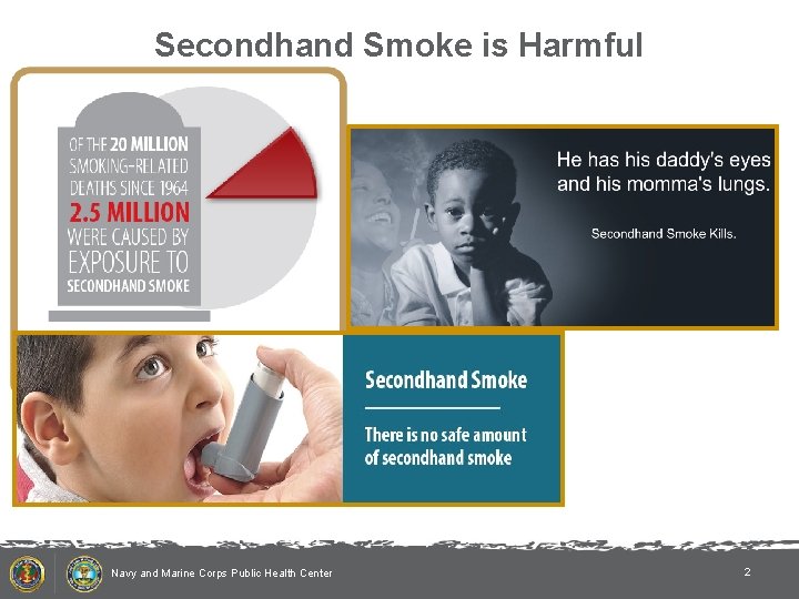Secondhand Smoke is Harmful Navy and Marine Corps Public Health Center 2 