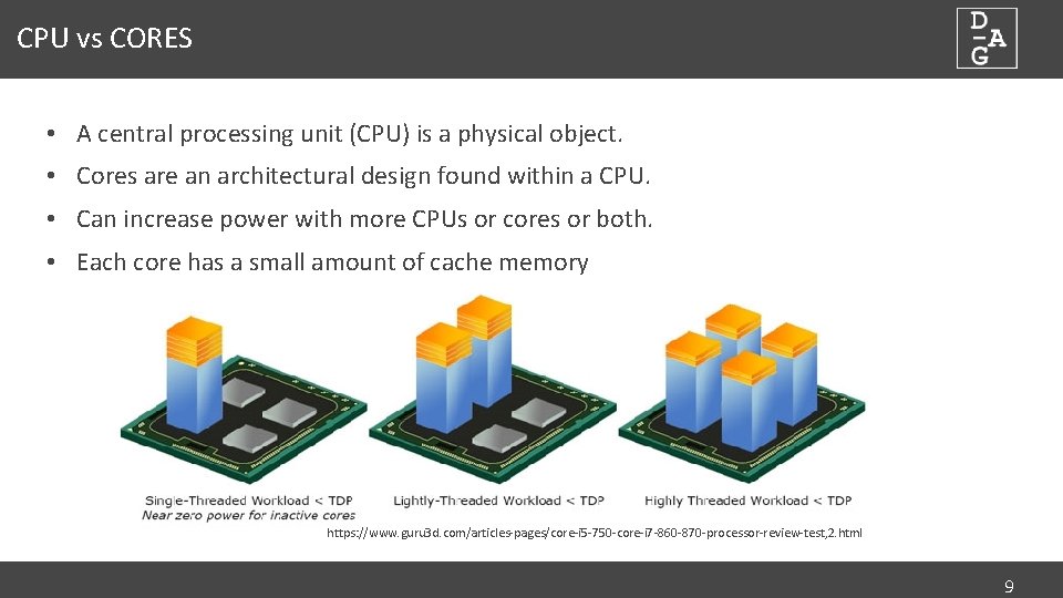 CPU vs CORES • A central processing unit (CPU) is a physical object. •