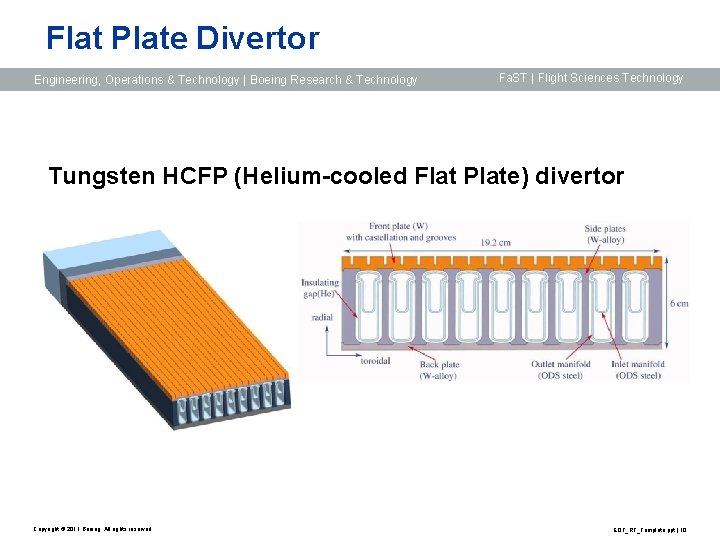 Flat Plate Divertor Engineering, Operations & Technology | Boeing Research & Technology Fa. ST