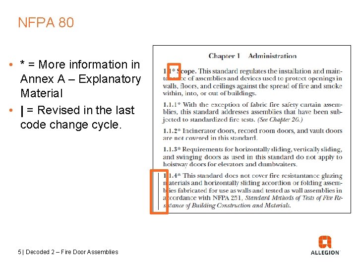 NFPA 80 • * = More information in Annex A – Explanatory Material •