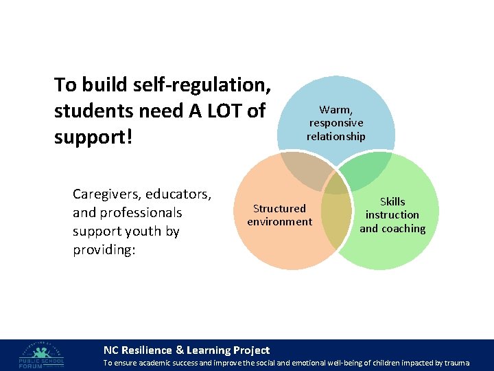 To build self-regulation, students need A LOT of support! Caregivers, educators, and professionals support