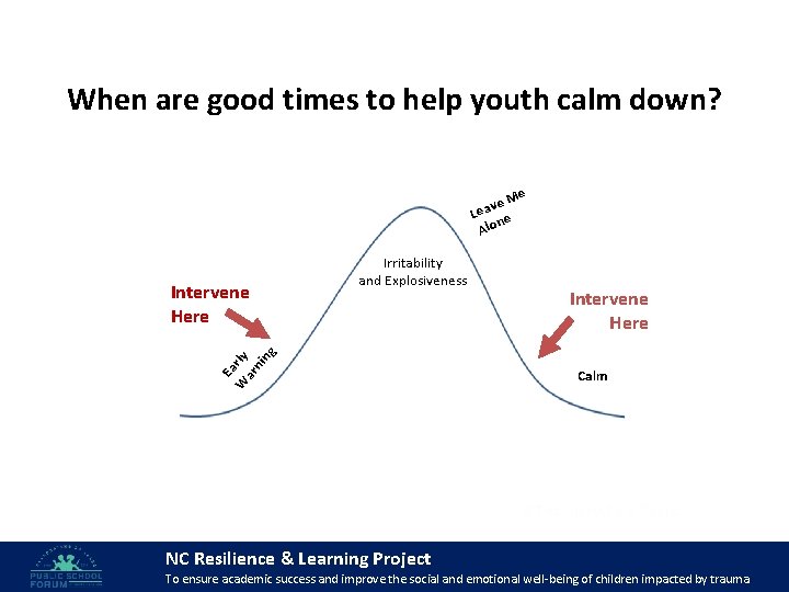 When are good times to help youth calm down? e e. M v a