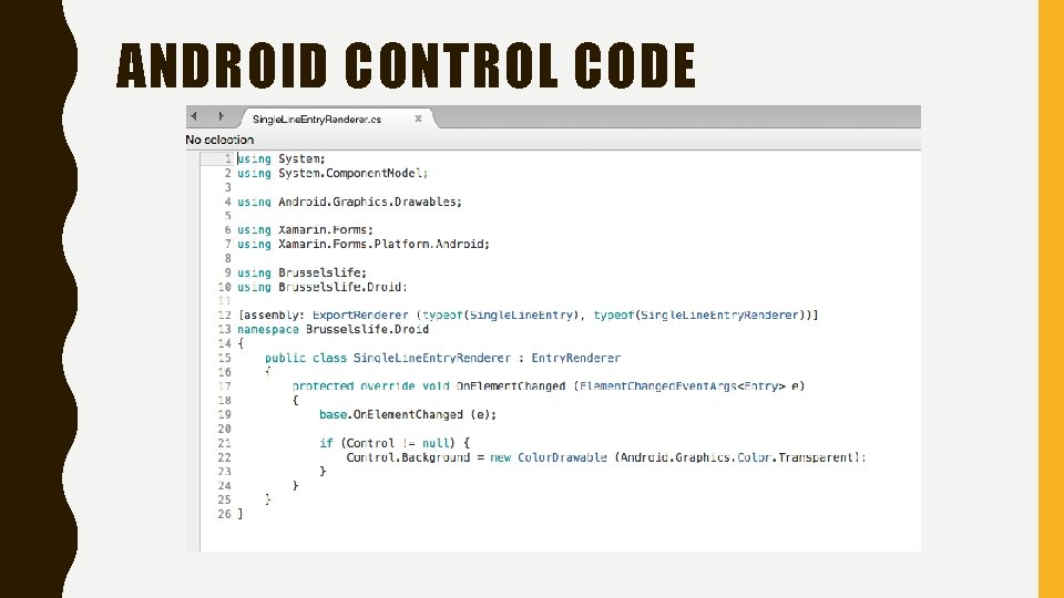 ANDROID CONTROL CODE 