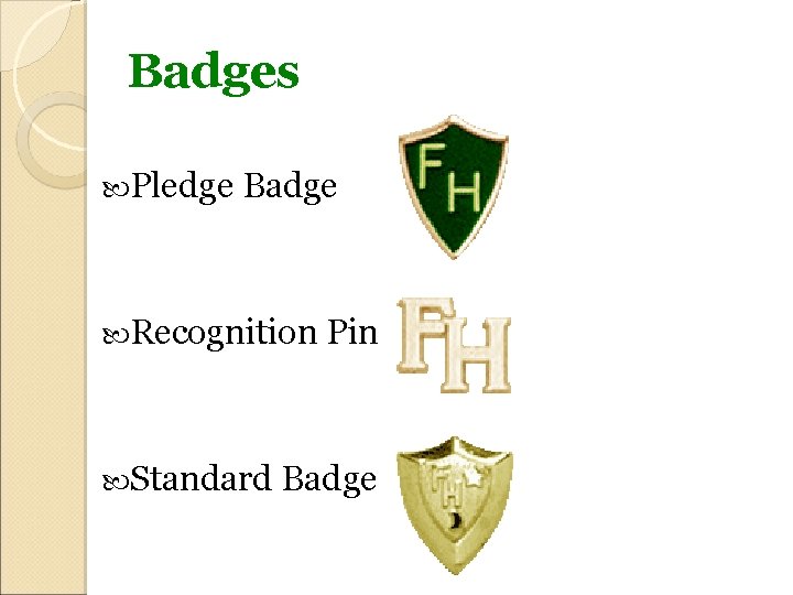 Badges Pledge Badge Recognition Pin Standard Badge 