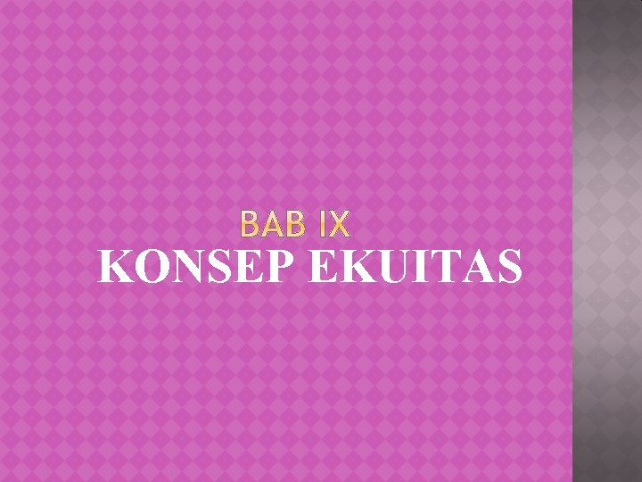 KONSEP EKUITAS 