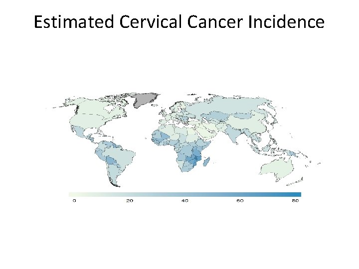 Estimated Cervical Cancer Incidence Worldwide in 2012 