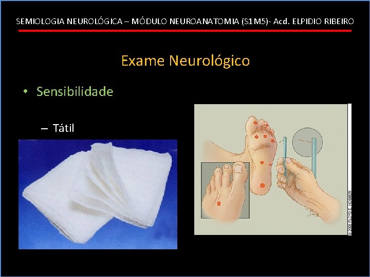 SEMIOLOGIA NEUROLÓGICA – MÓDULO NEUROANATOMIA (S 1 M 5)- Acd. ELPIDIO RIBEIRO Exame Neurológico