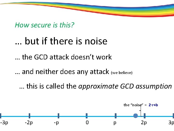 How secure is this? … but if there is noise … the GCD attack
