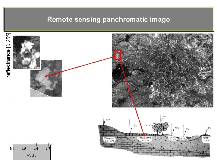 reflectrance [0 -255] Remote sensing panchromatic image 0, 4 0, 5 0, 6 PAN