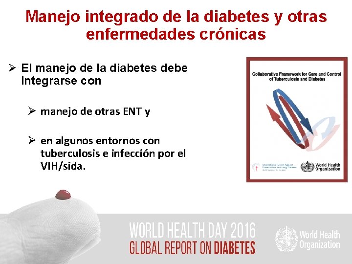 Manejo integrado de la diabetes y otras enfermedades crónicas Ø El manejo de la