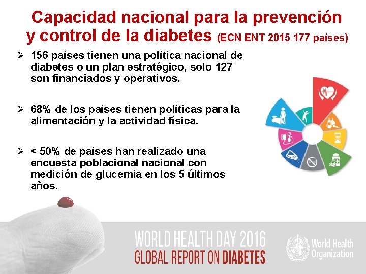 Capacidad nacional para la prevención y control de la diabetes (ECN ENT 2015 177