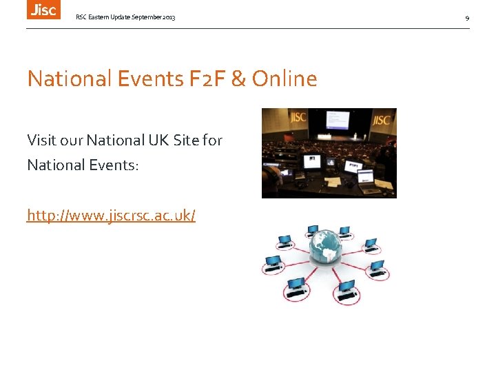 RSC Eastern Update September 2013 National Events F 2 F & Online Visit our