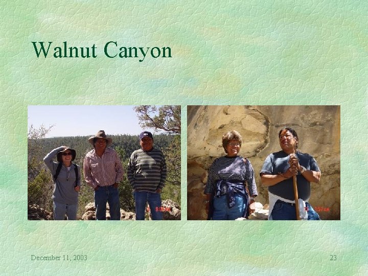 Walnut Canyon December 11, 2003 23 