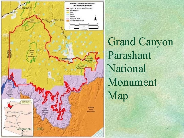 Grand Canyon Parashant National Monument Map December 11, 2003 6 